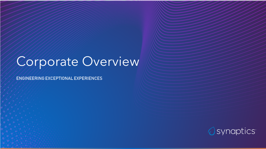Synaptics Corporate Overview