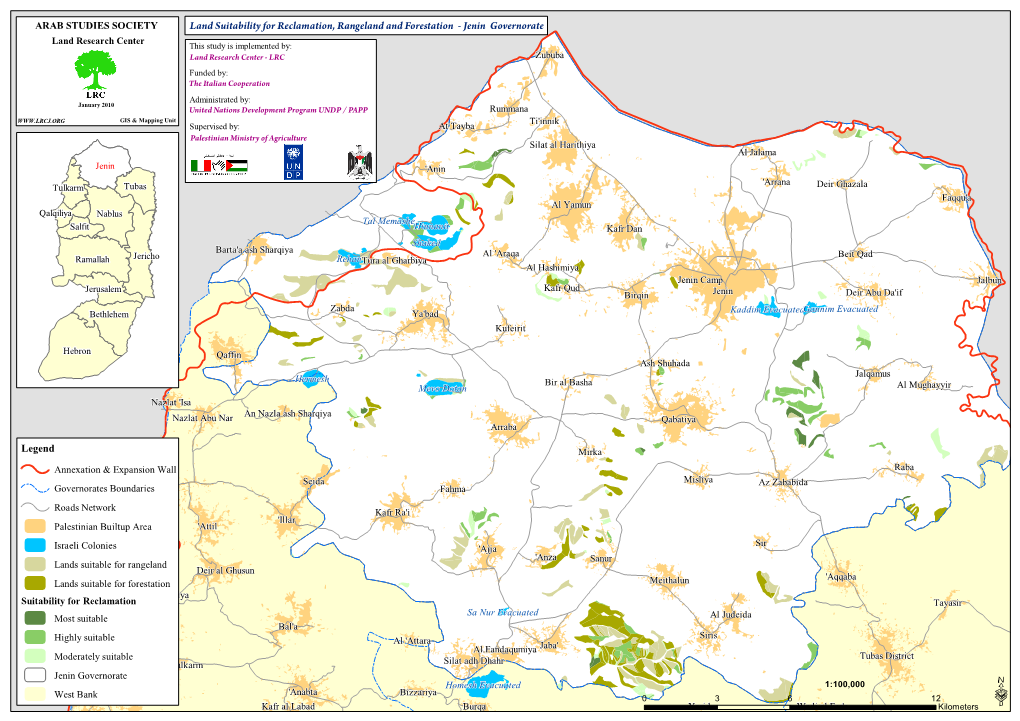 Land Suitability for Reclamation, Rangeland and Forestation