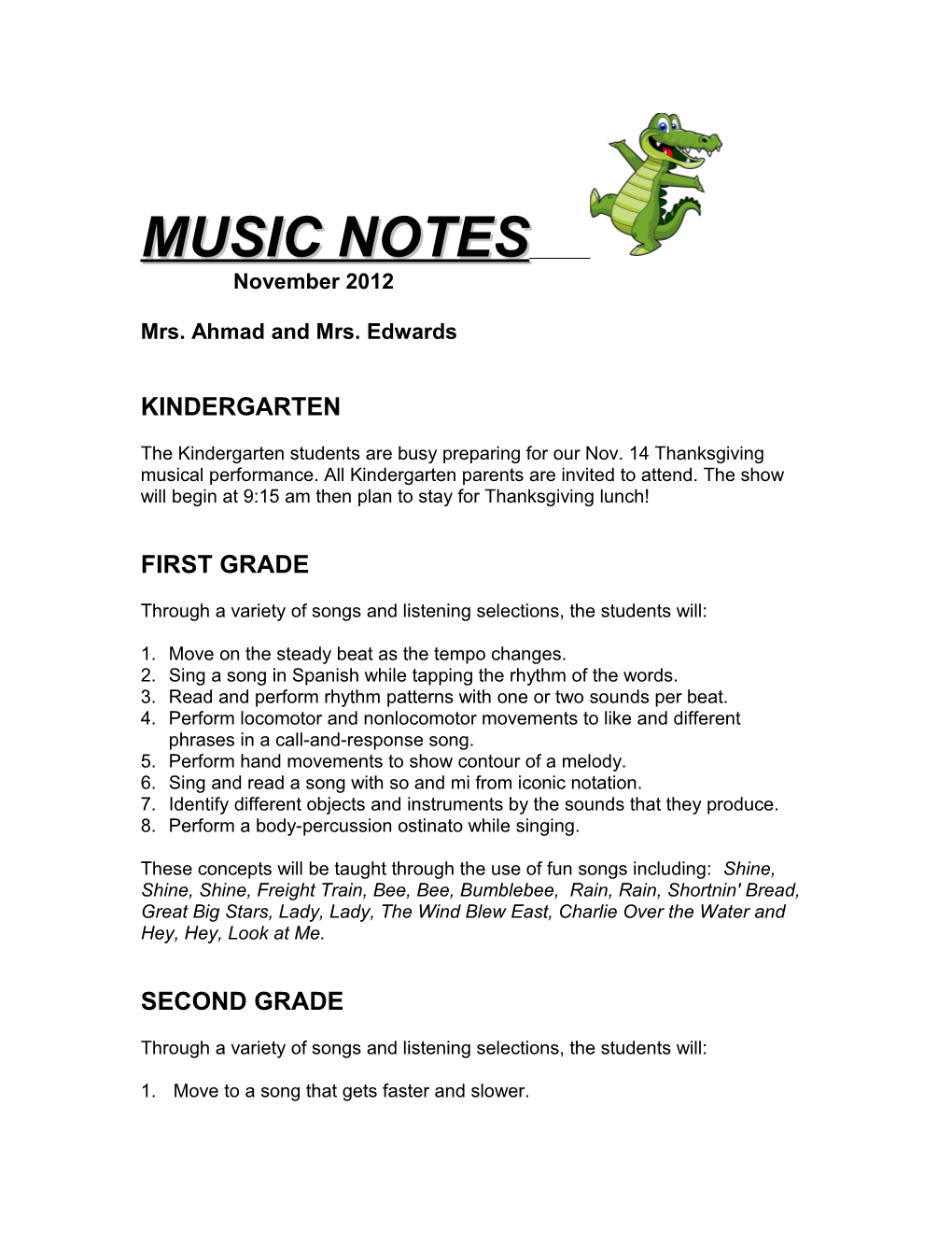 Music Notes Mrs s2