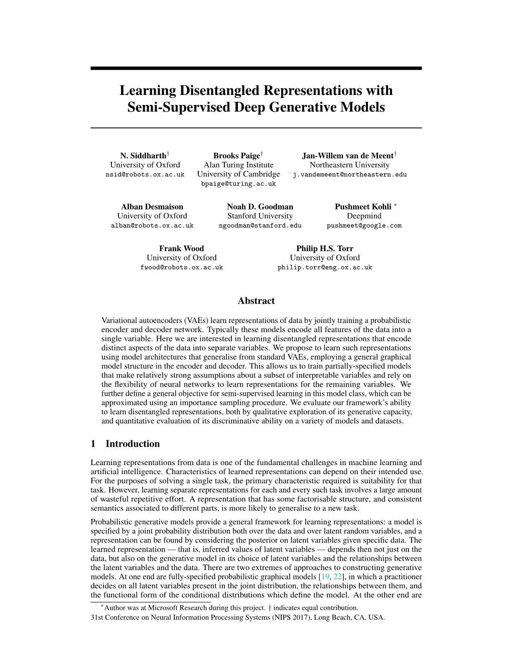 Learning Disentangled Representations with Semi-Supervised Deep Generative Models