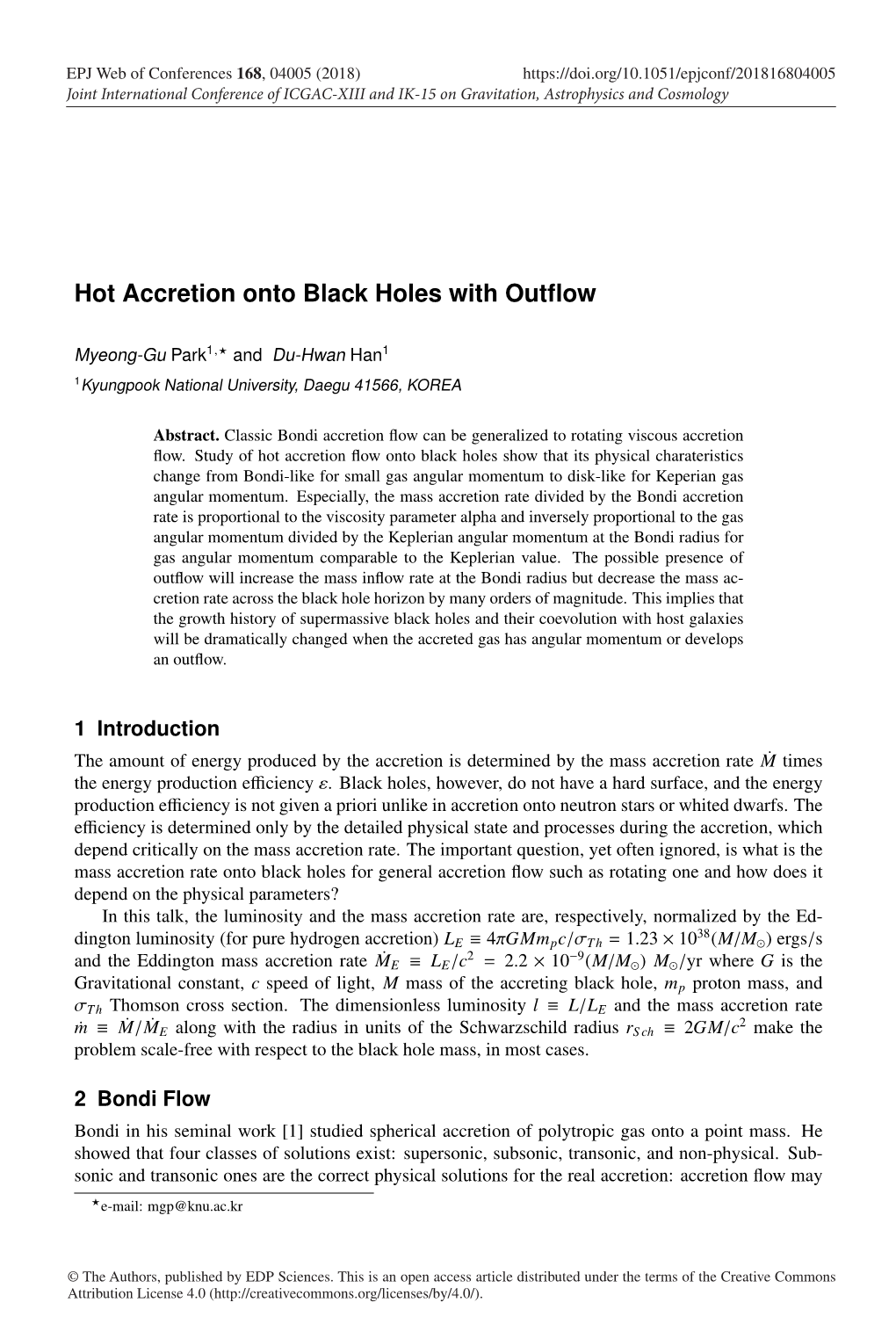 Hot Accretion Onto Black Holes with Outflow