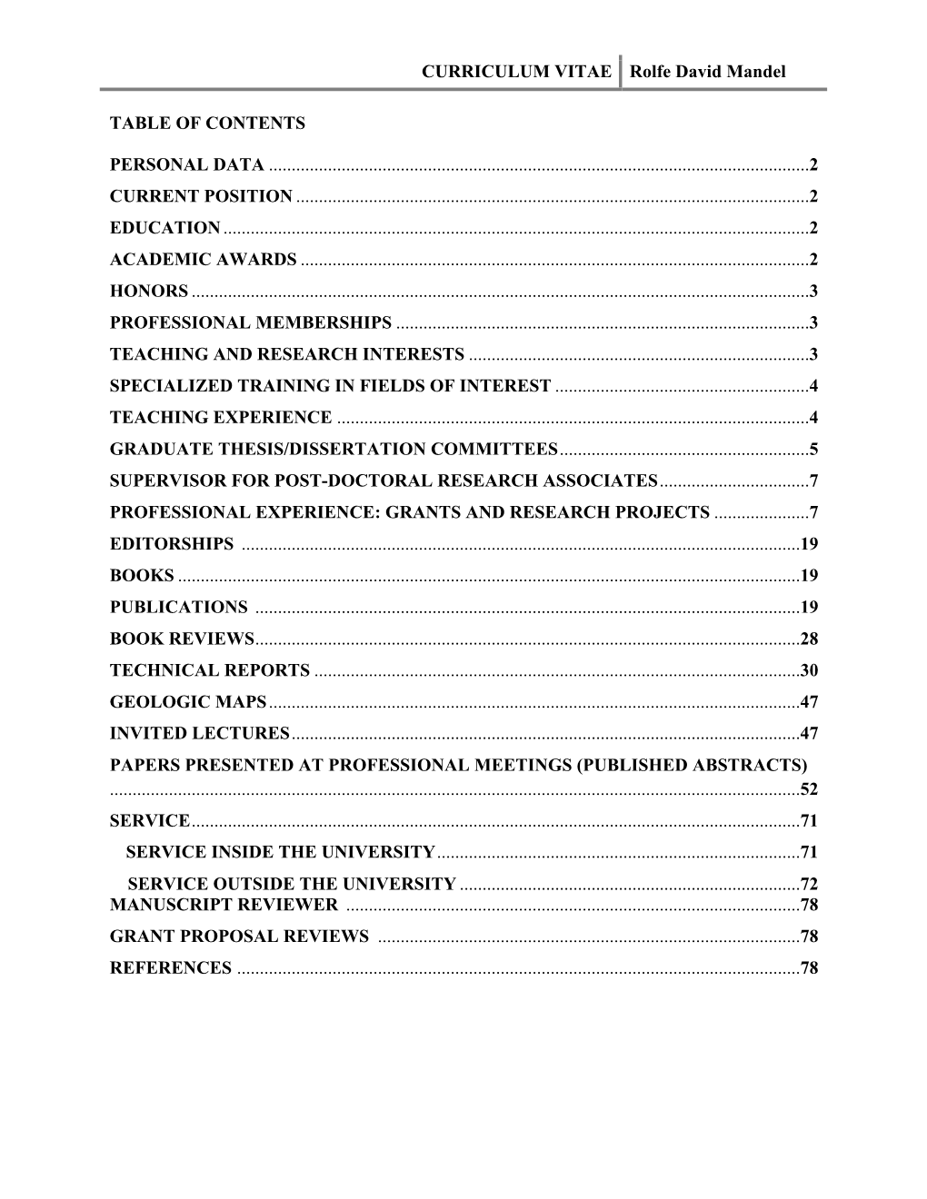 Rolfe Mandel CV 2