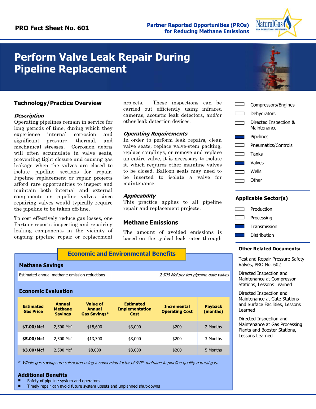 Perform Valve Leak Repair During Pipeline Replacement