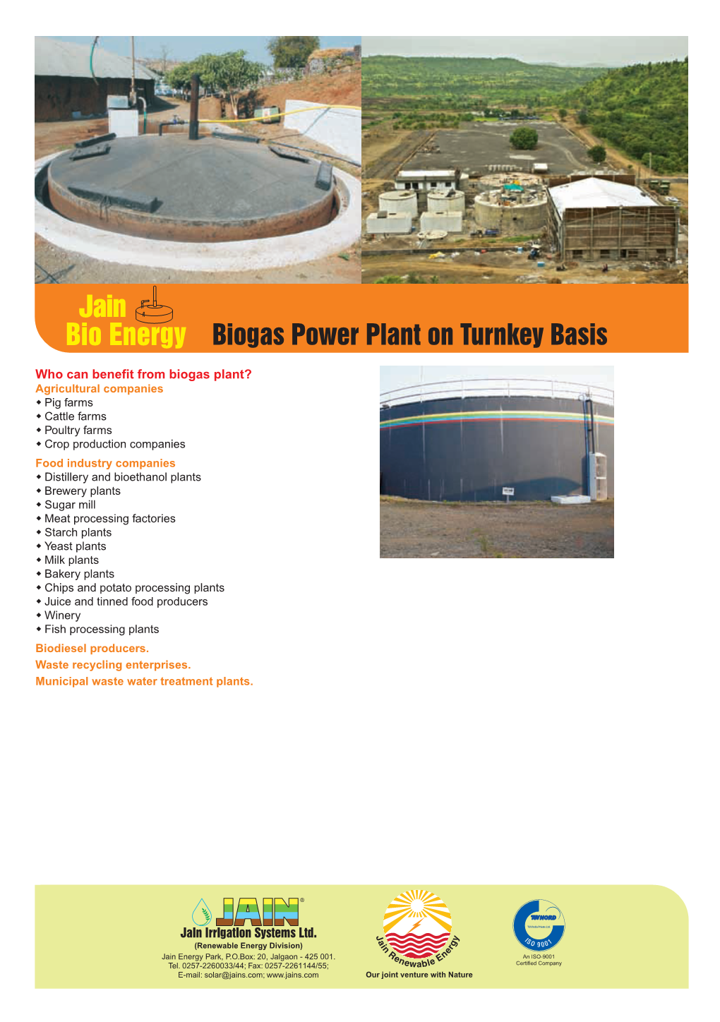 Biogas Power Plant on Turnkey Basis