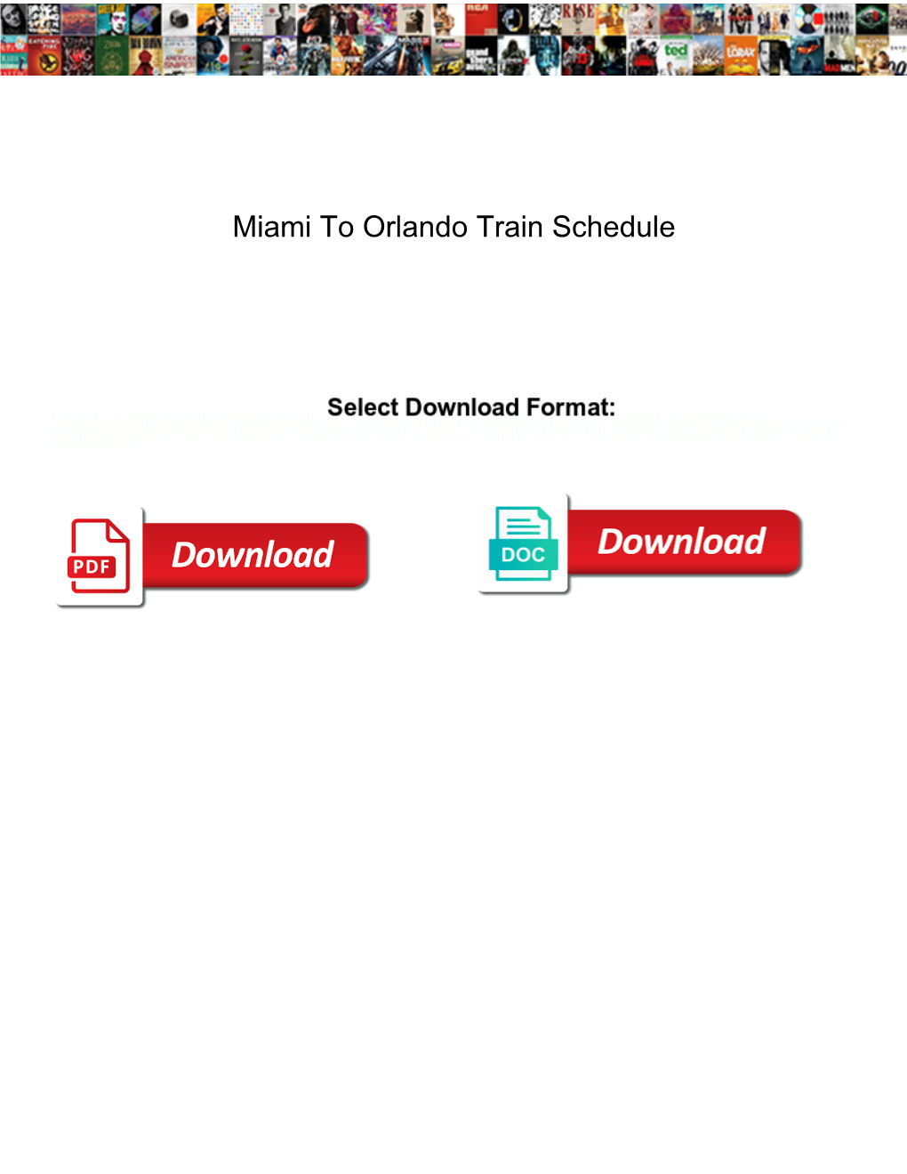 Miami to Orlando Train Schedule