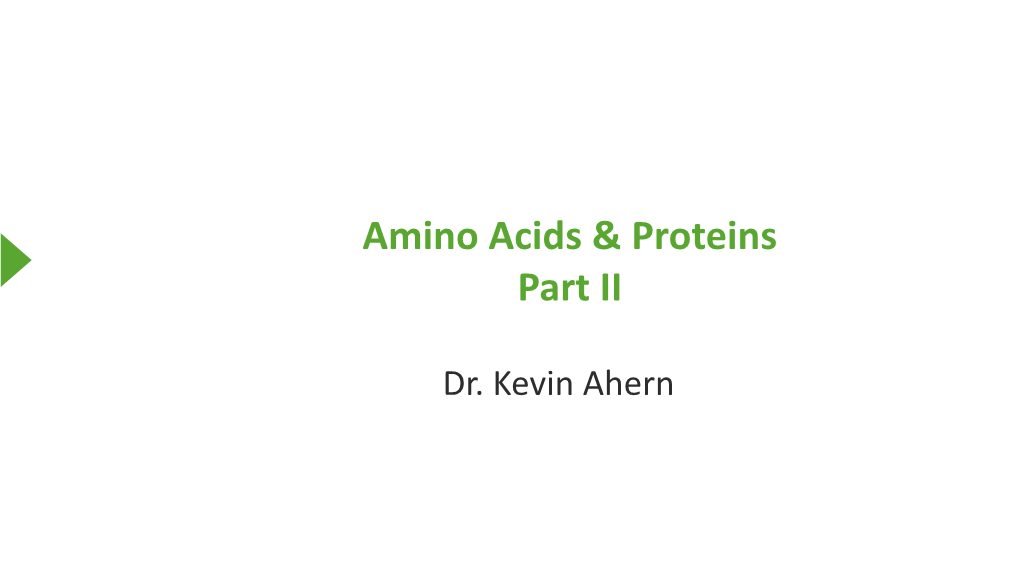 From Amino Acids to Proteins Peptide Bonds