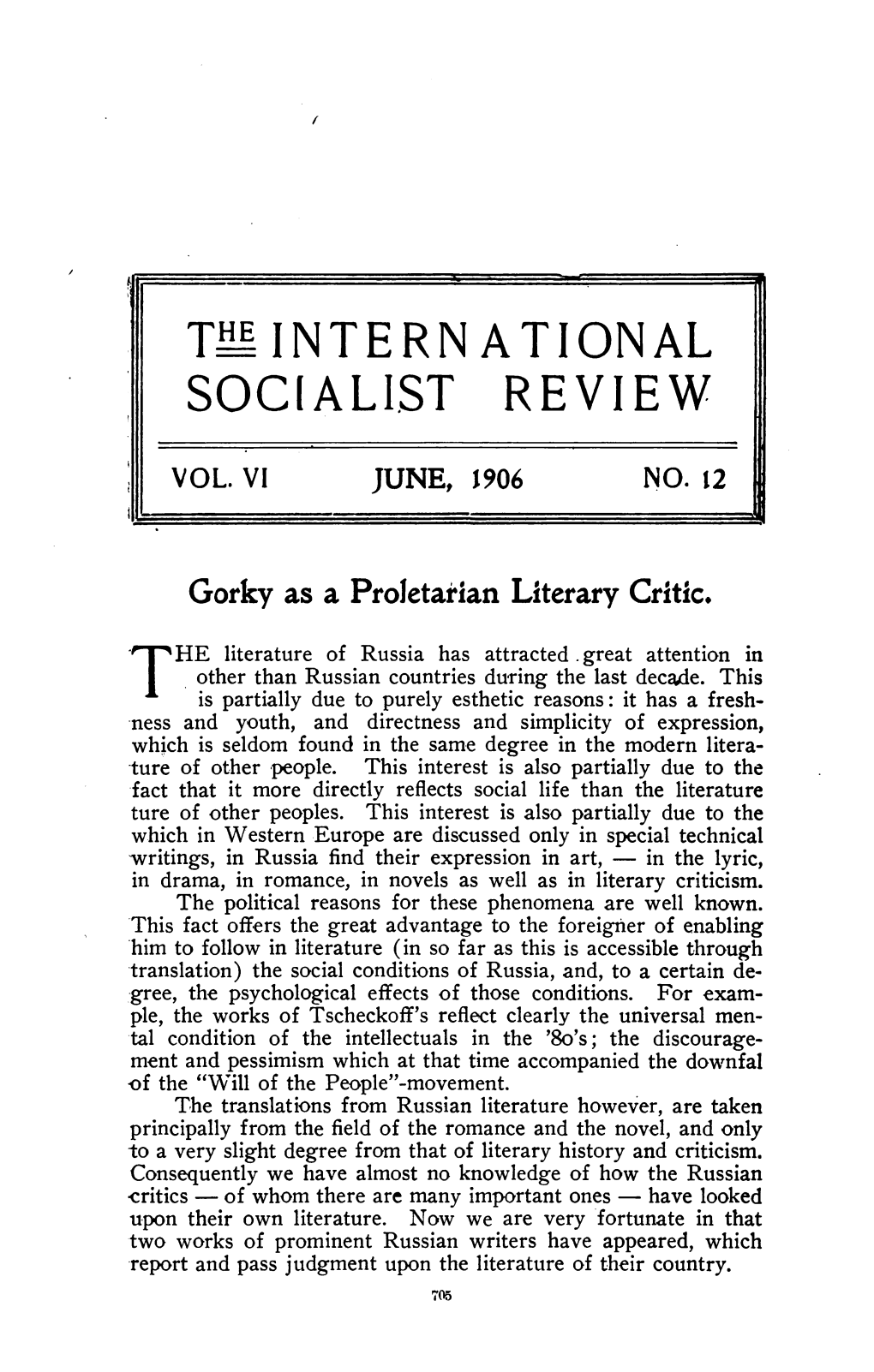 The International Socialist Review