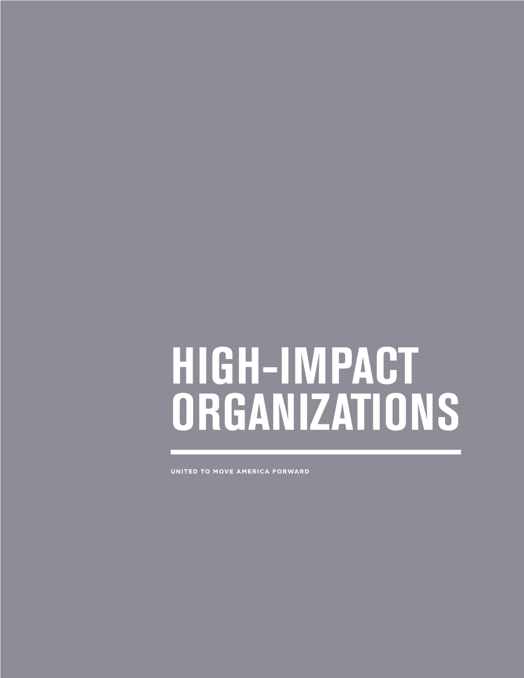 High-Impact Organizations