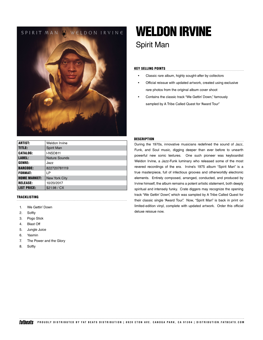 WELDON IRVINE Spirit Man