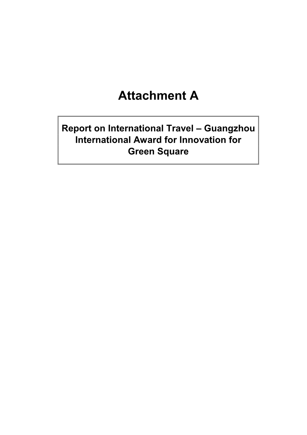 Attachment A