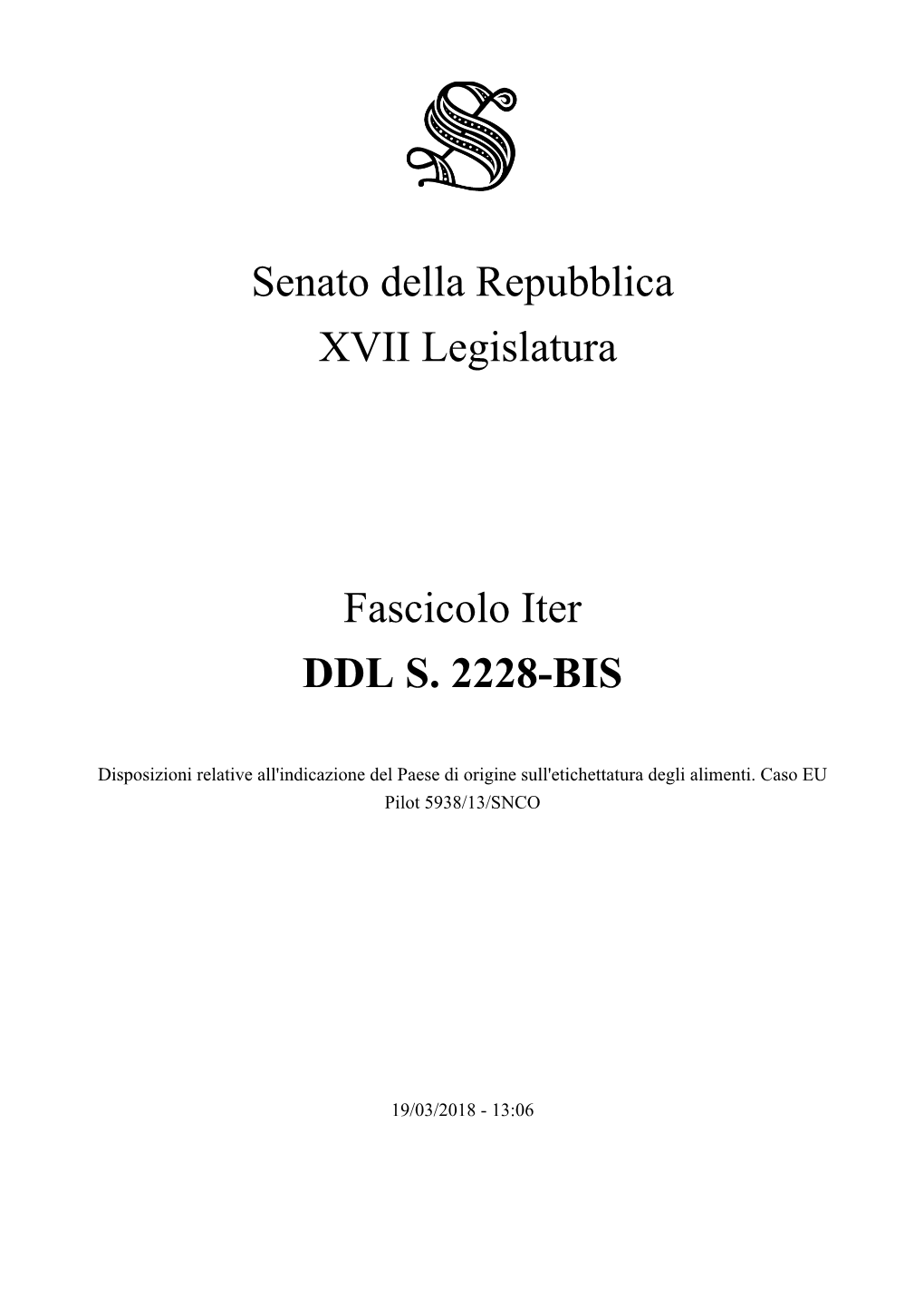 Ddl S. 2228-Bis