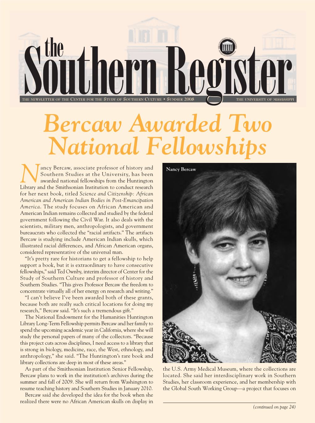 Bercaw Awarded Two National Fellowships