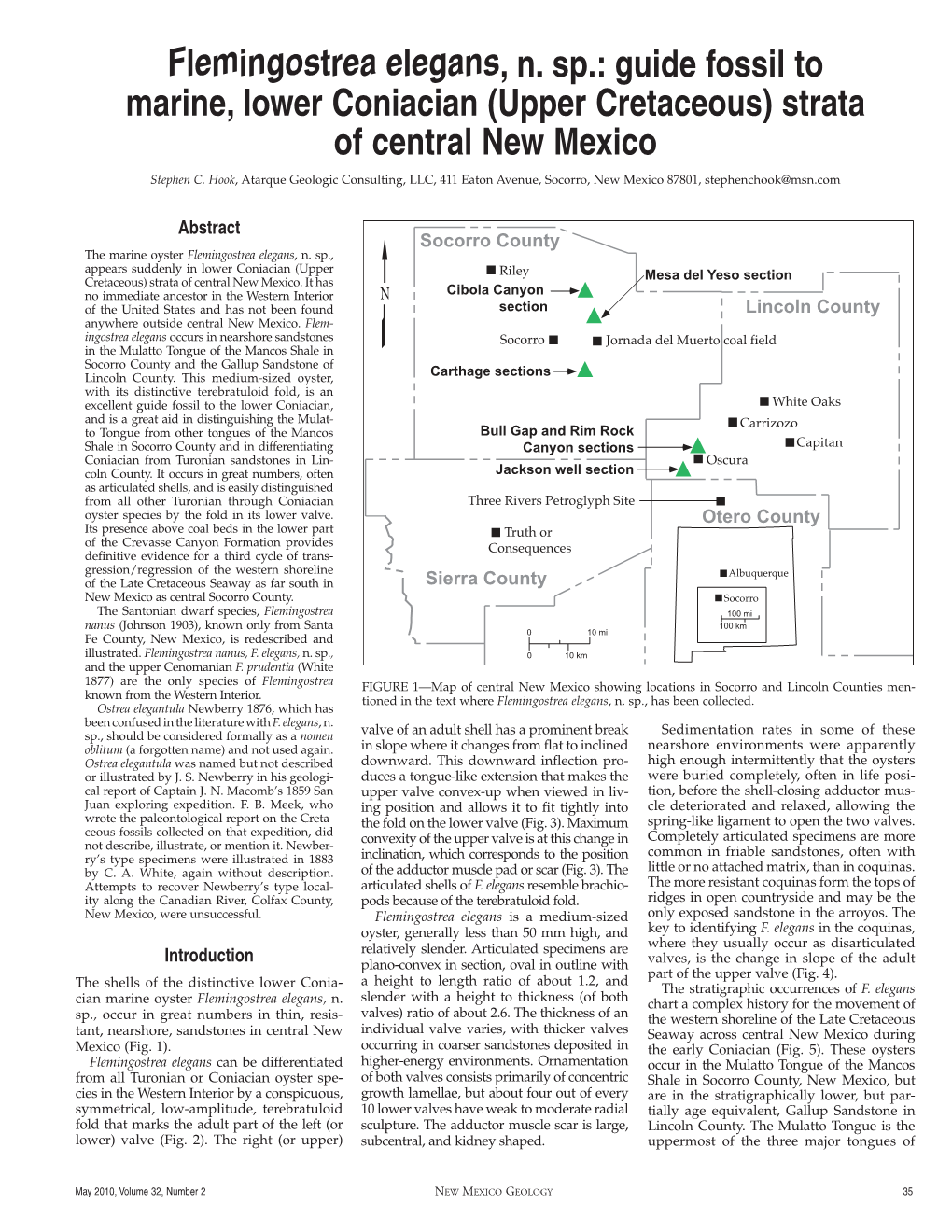 Guide Fossil to Marine, Lower Coniacian (Upper Cretaceous) Strata of Central New Mexico Stephen C