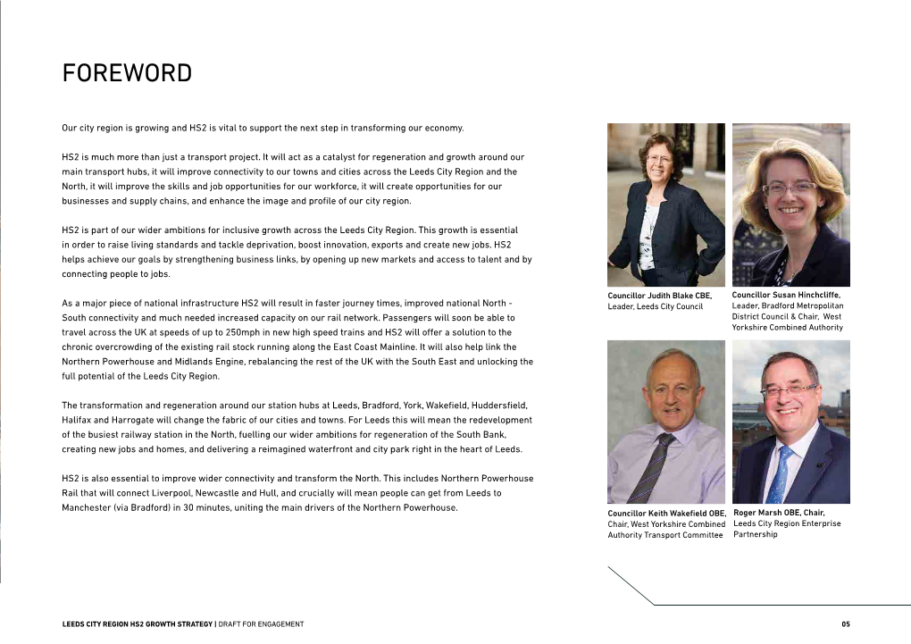 Leeds City Region HS2 Growth Strategy: Foreword and Executive