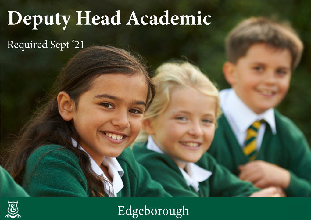 Deputy Head Academic Required Sept ‘21