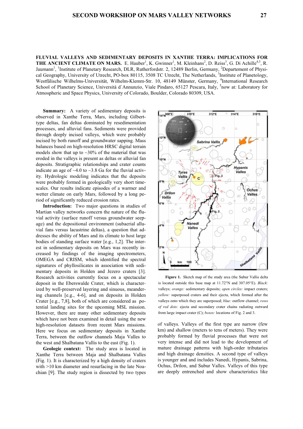 Fluvial Valleys and Sedimentary Deposits in Xanthe Terra: Implications for the Ancient Climate on Mars