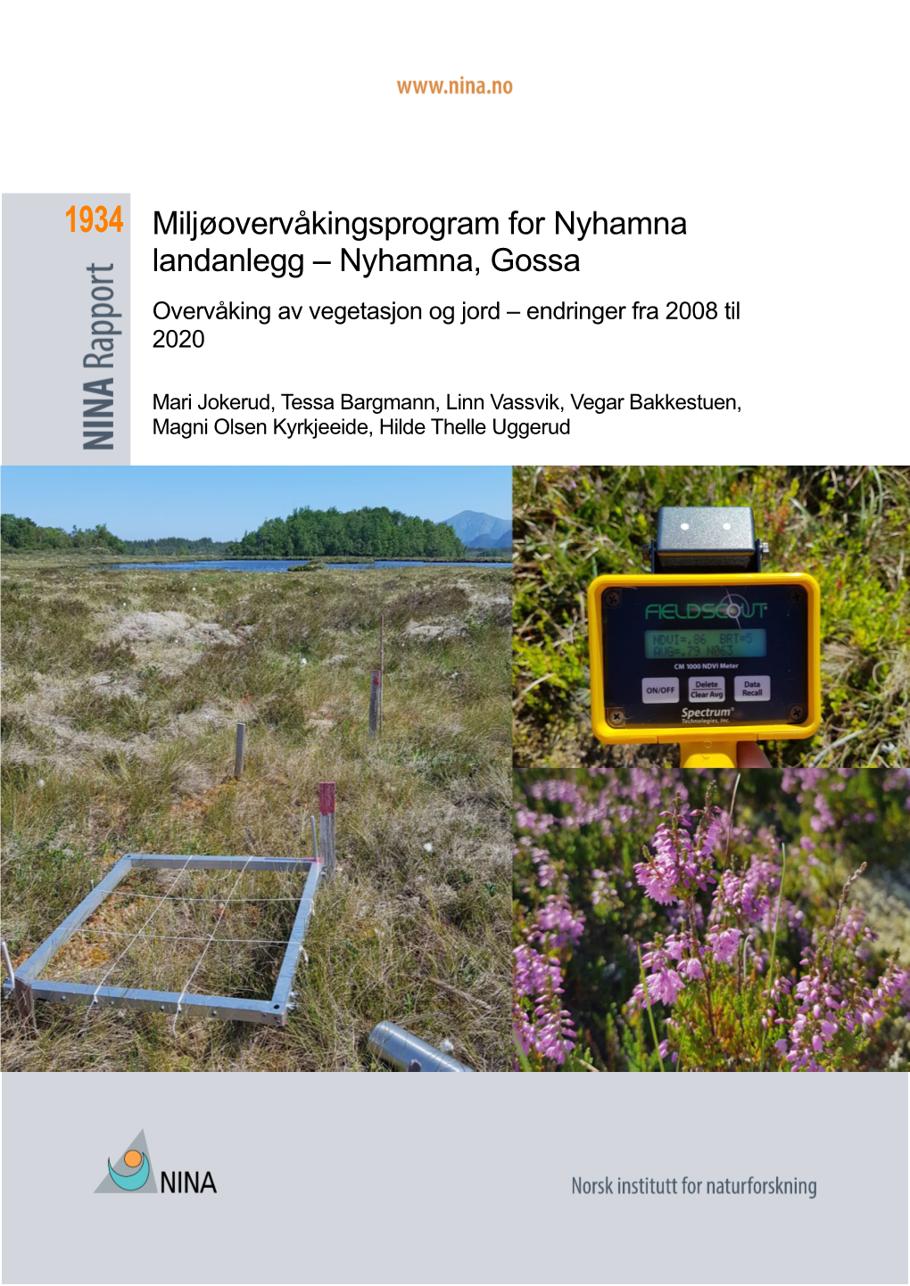 Miljøovervåkingsprogram for Nyhamna Landanlegg – Nyhamna, Gossa. Overvåking Av Vegetasjon Og Jord – Endringer I Kjemiske Parametere Fra 2008 Til 2020