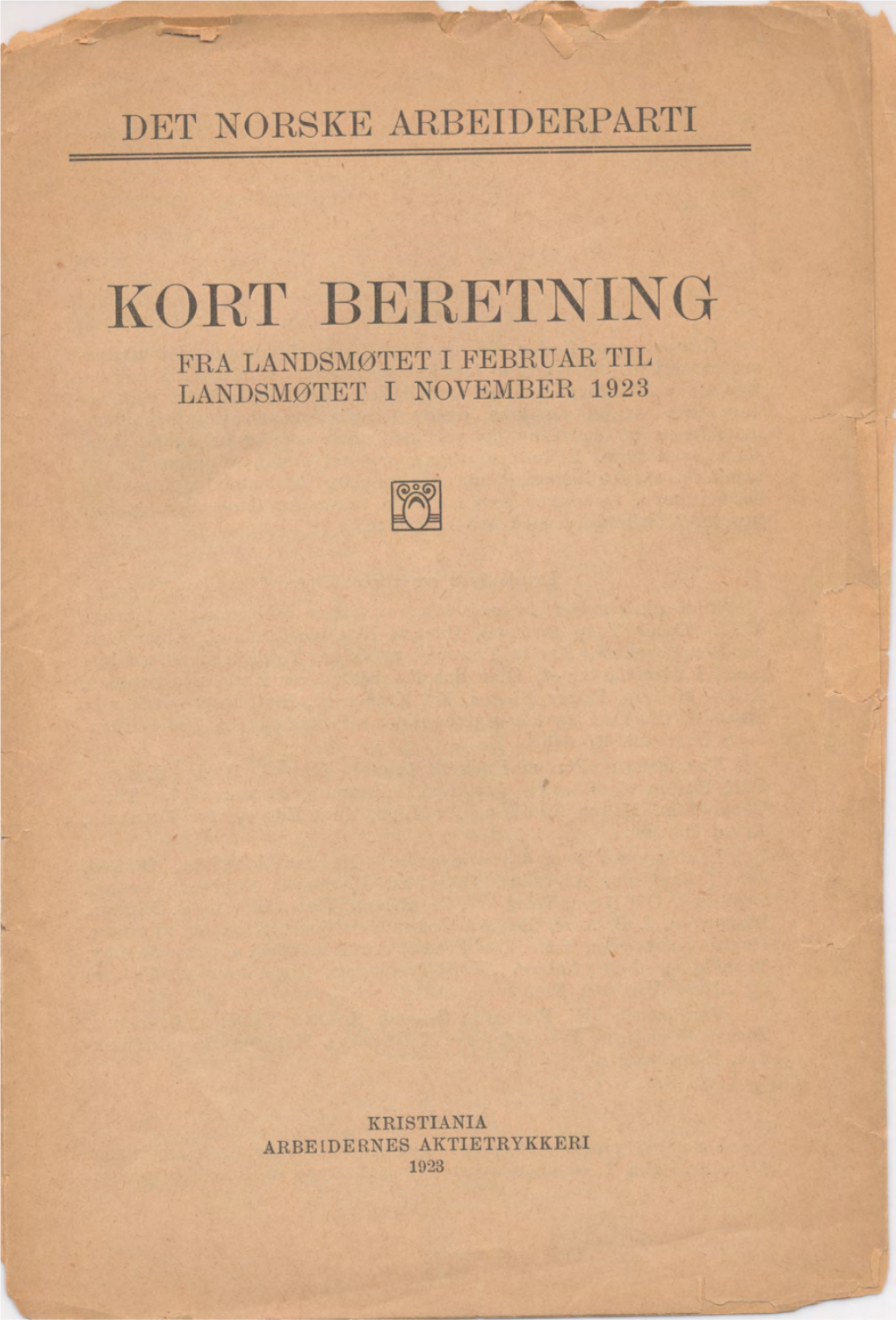 Kort Beretning Feb-Nov