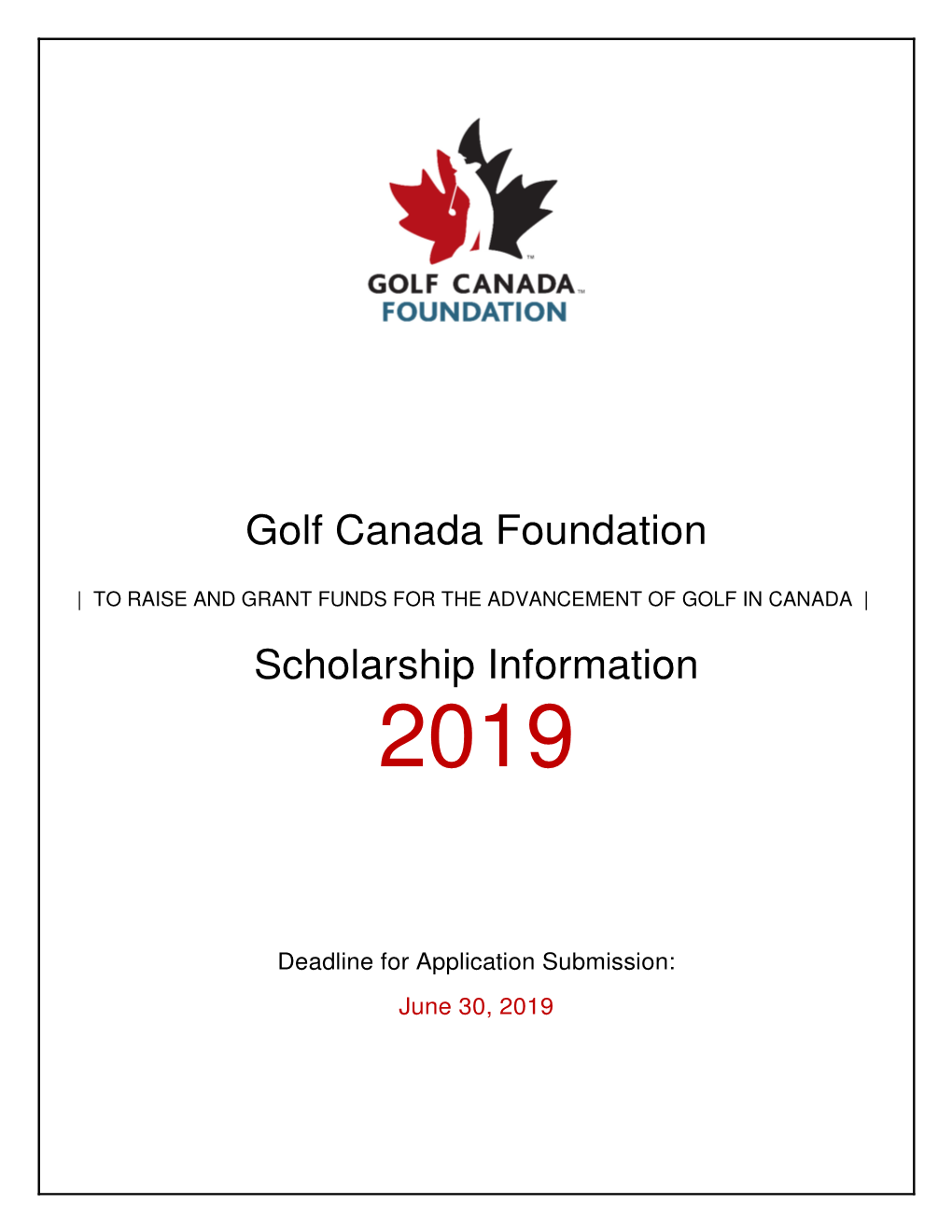 Golf Canada Foundation Scholarship Information