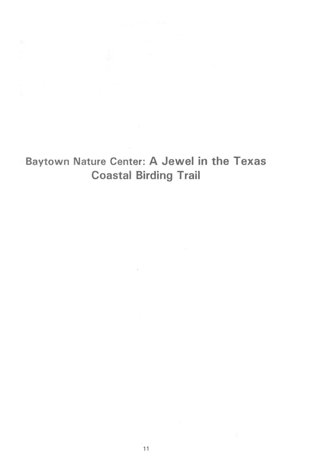 Coastal Birding Trail