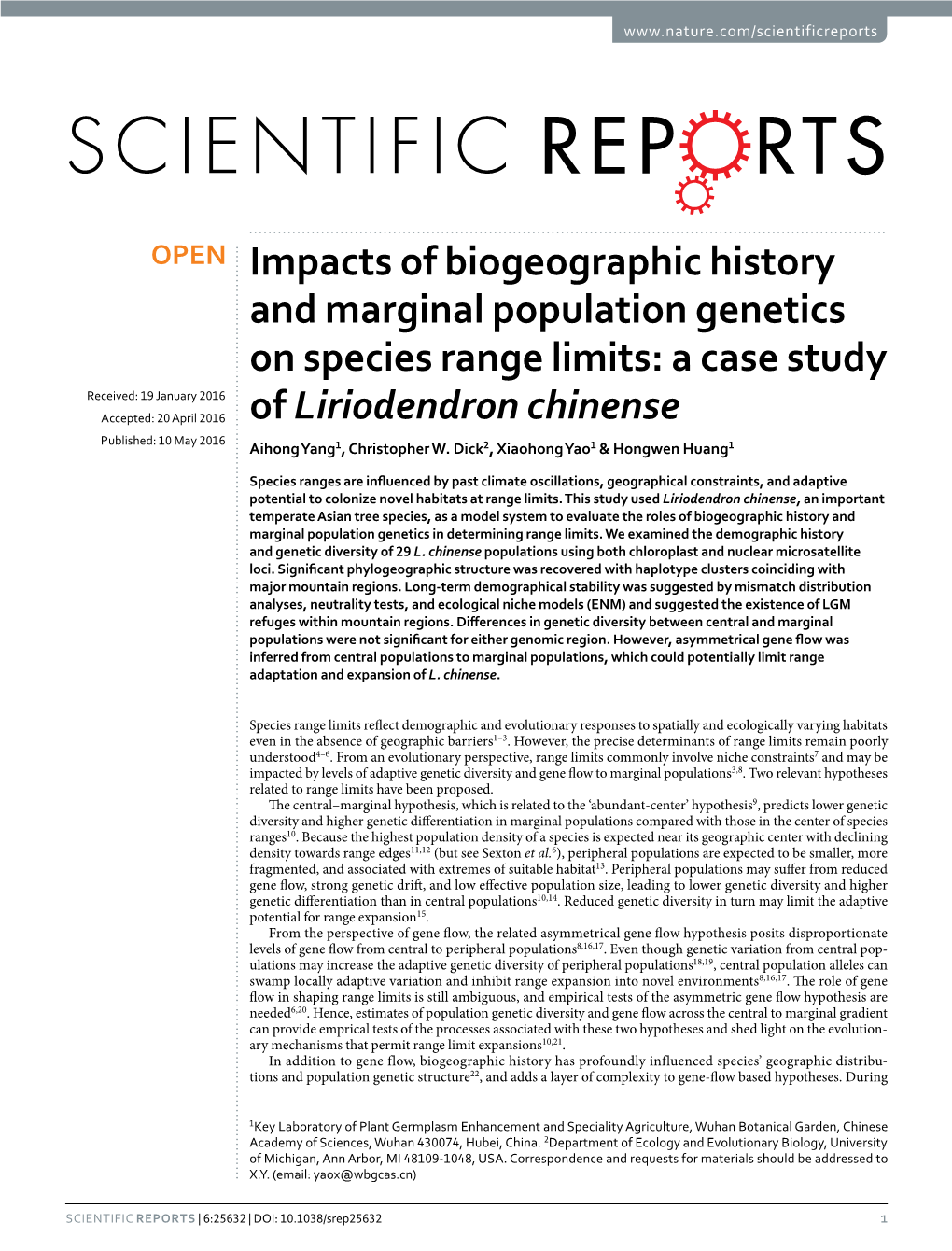 Impacts of Biogeographic History and Marginal Population Genetics On