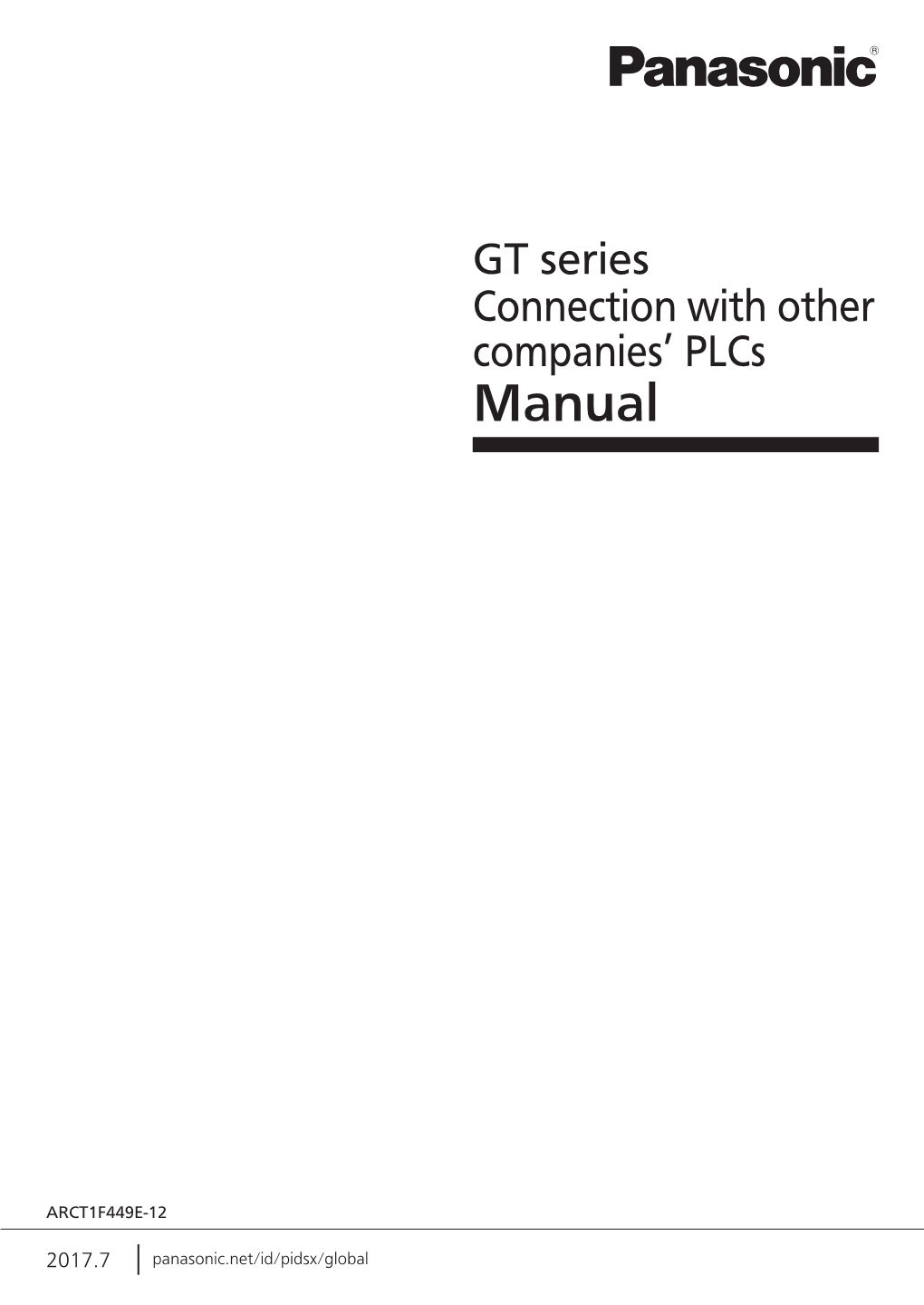 GT Series Connection with Other Companies' Plcs Manual