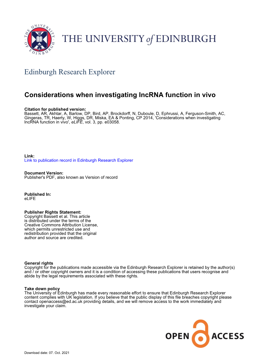 Edinburgh Research Explorer