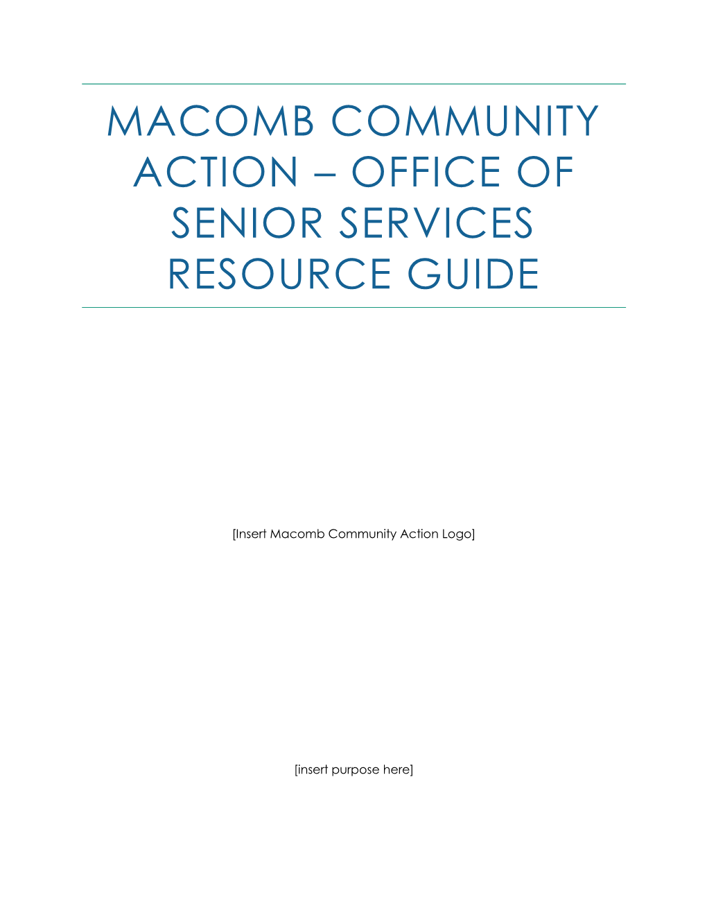 Macomb Community Action – Office of Senior Services Resource Guide