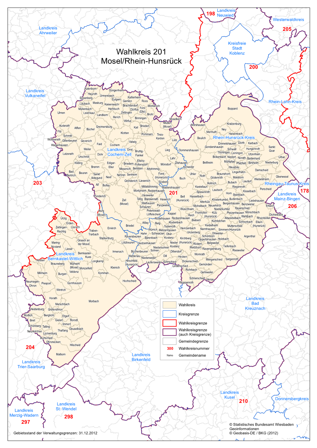 Wahlkreis 201 Mosel/Rhein-Hunsrück