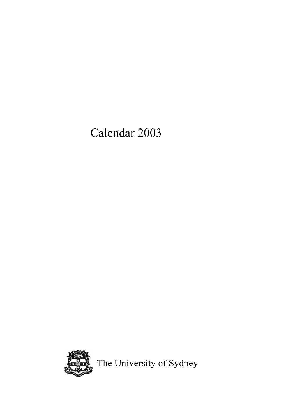 Calendar 2003