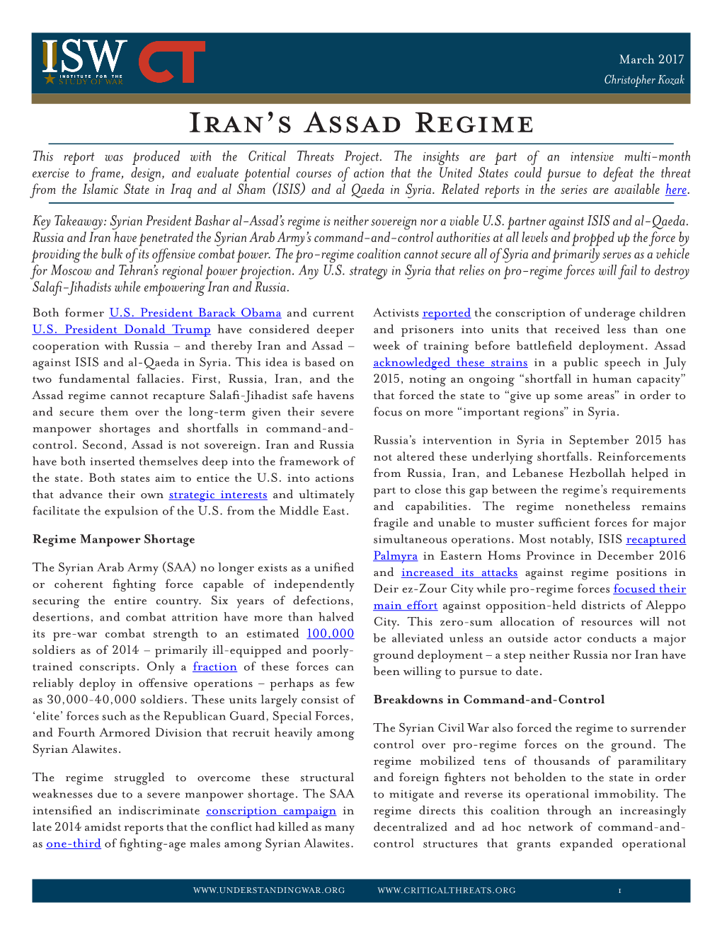 Iran's Assad Regime