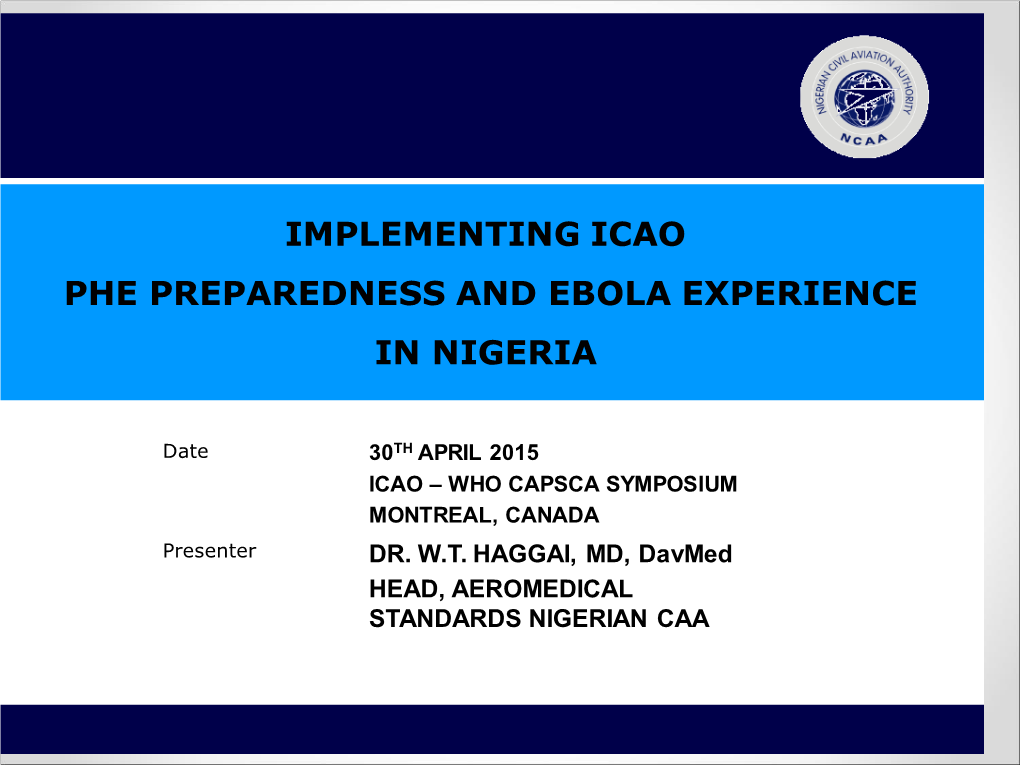 In Nigeria Containment of Ebola Virus Disease
