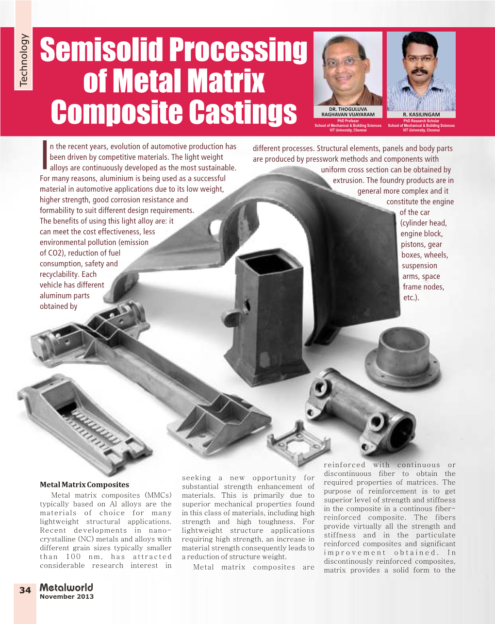 Semisolid Processing of Metal Matrix Composite Castings Phd Profesor