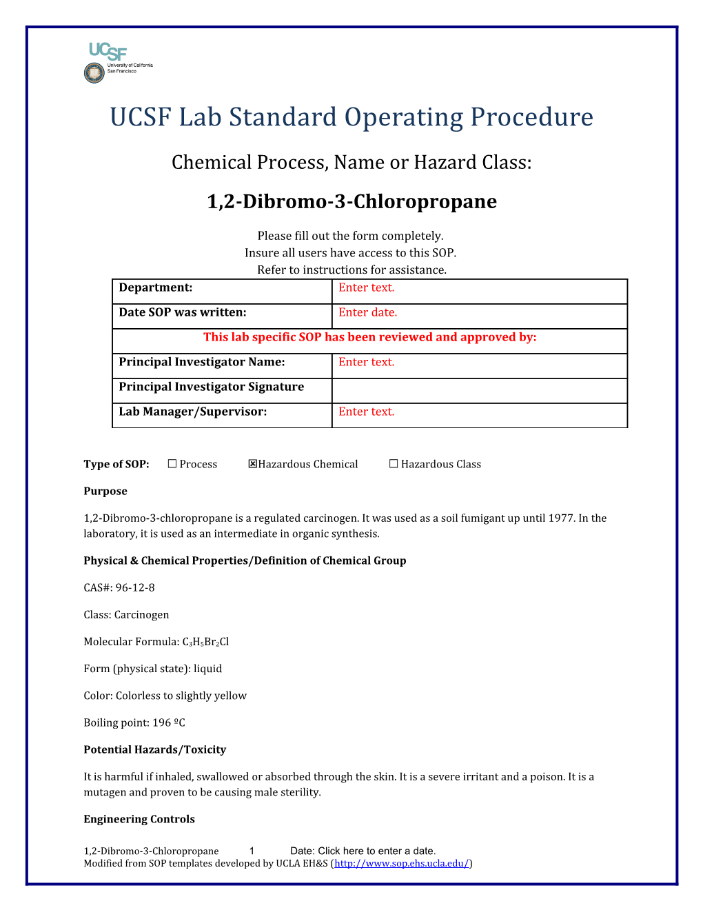 UCSF Lab Standard Operating Procedure s11