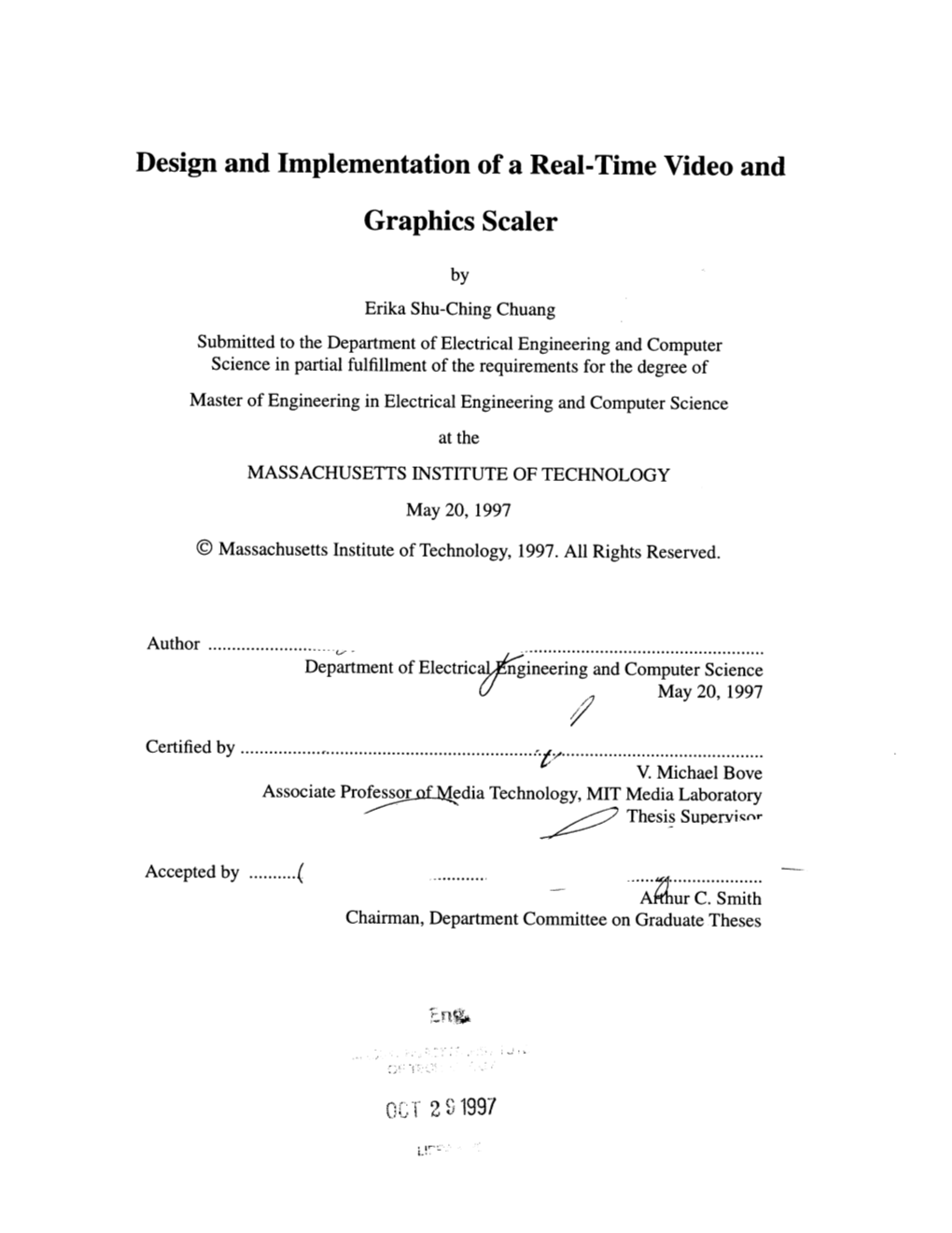 Design and Implementation of a Real-Time Video and Graphics Scaler