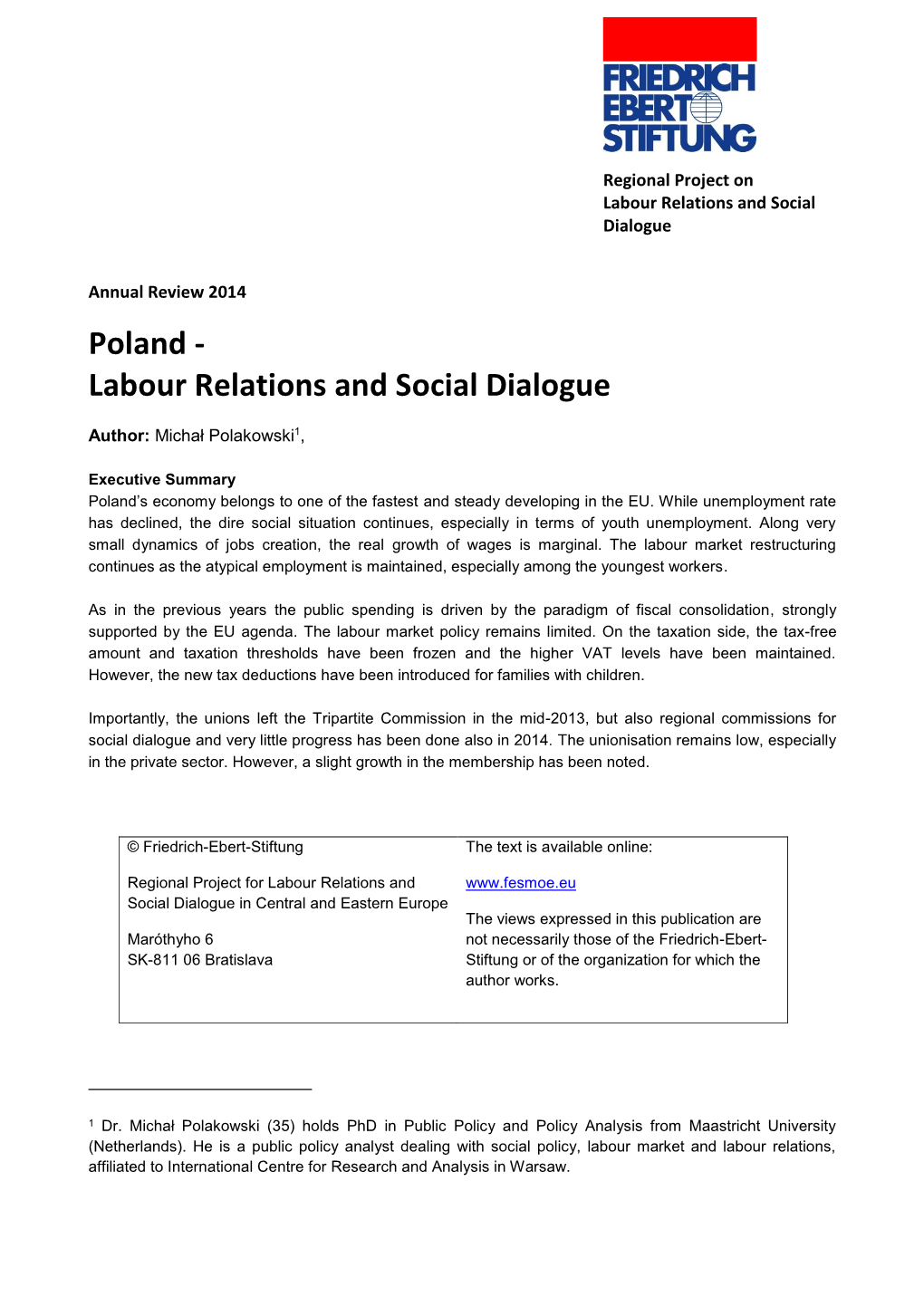 Poland - Labour Relations and Social Dialogue
