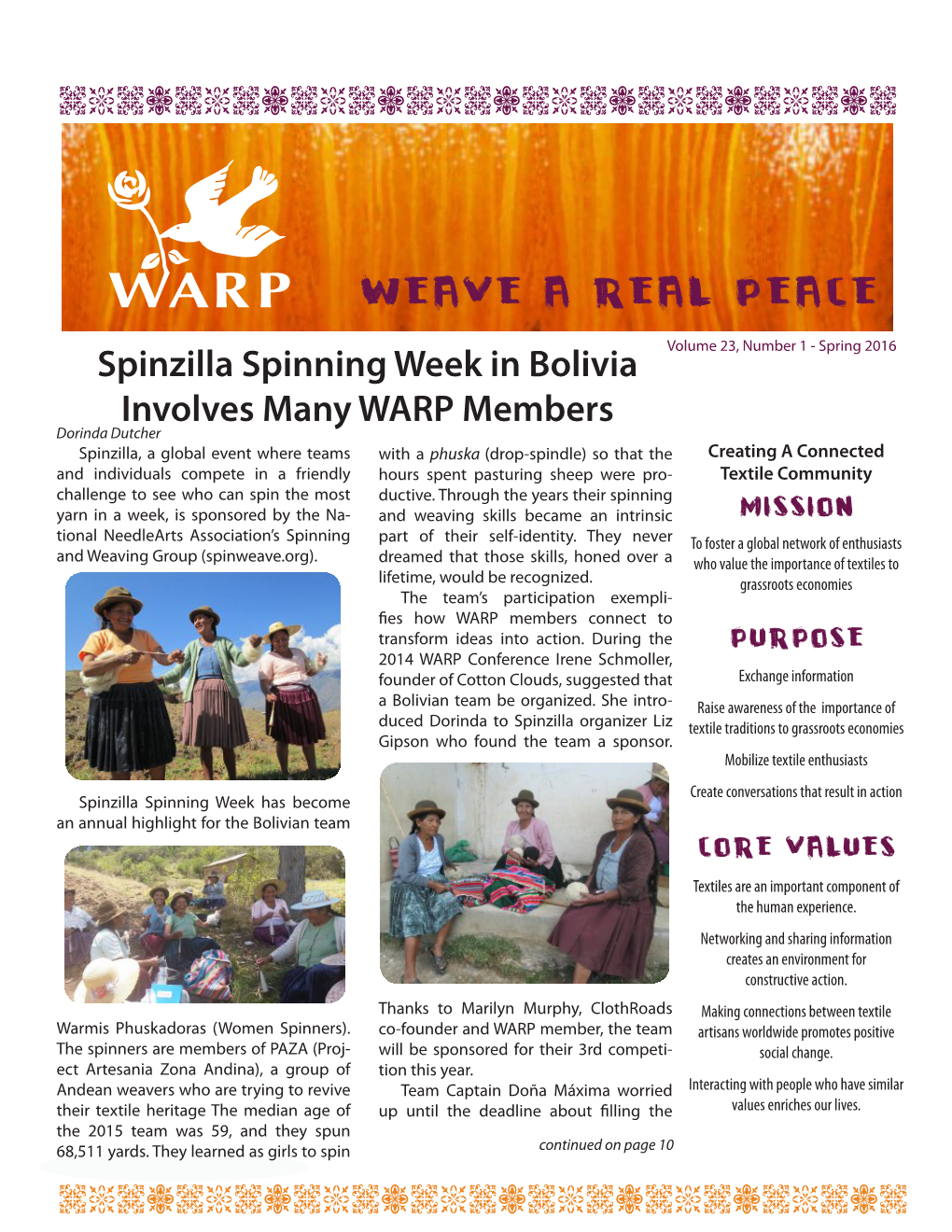 Spinzilla Spinning Week in Bolivia Involves
