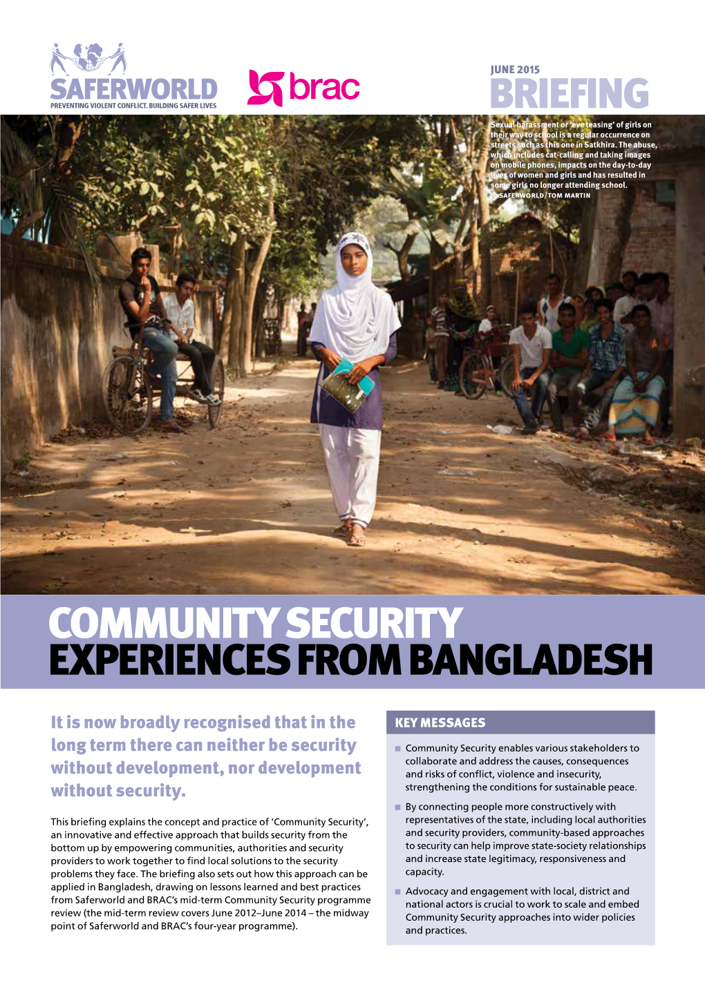 COMMUNITY SECURITY Experiences from Bangladesh