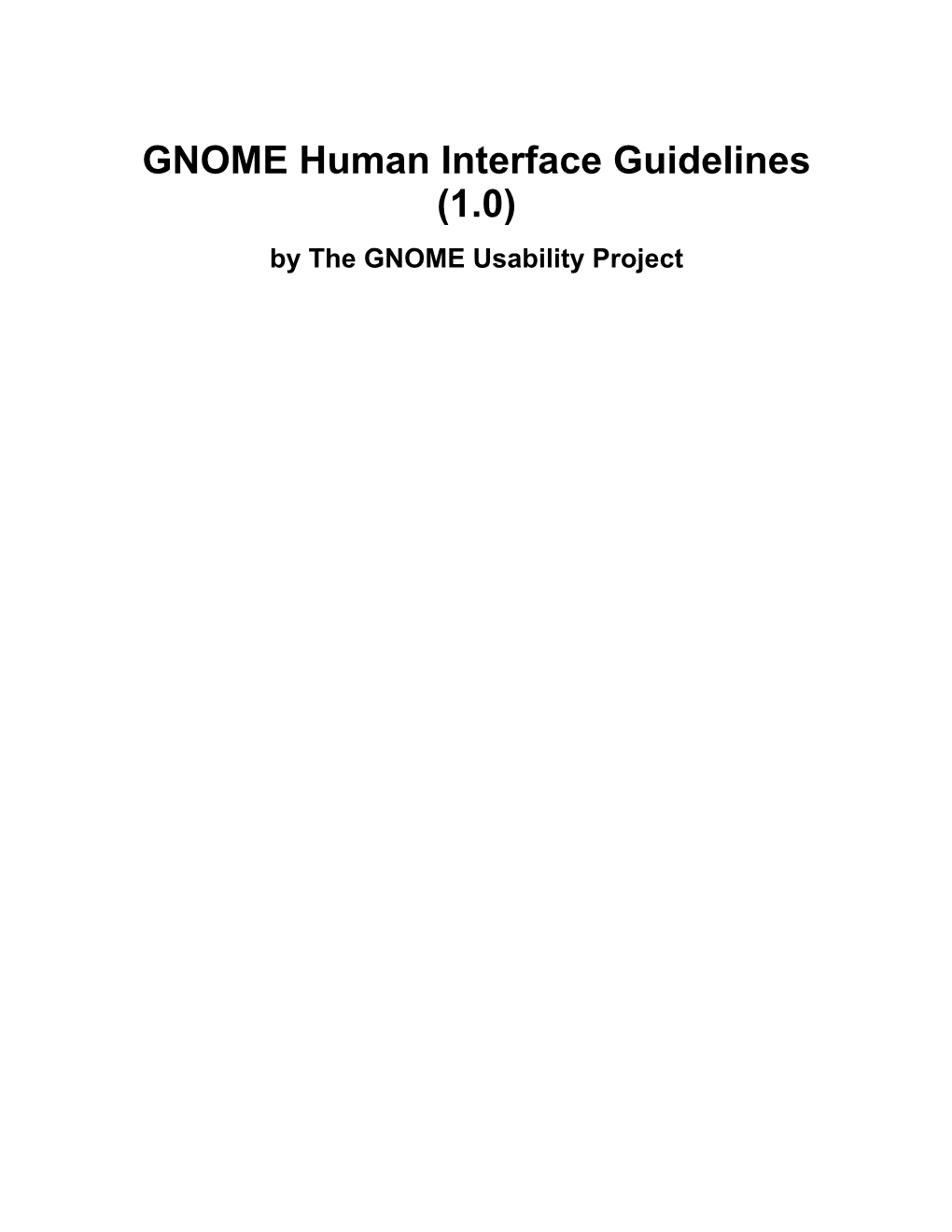 GNOME Human Interface Guidelines (1.0)