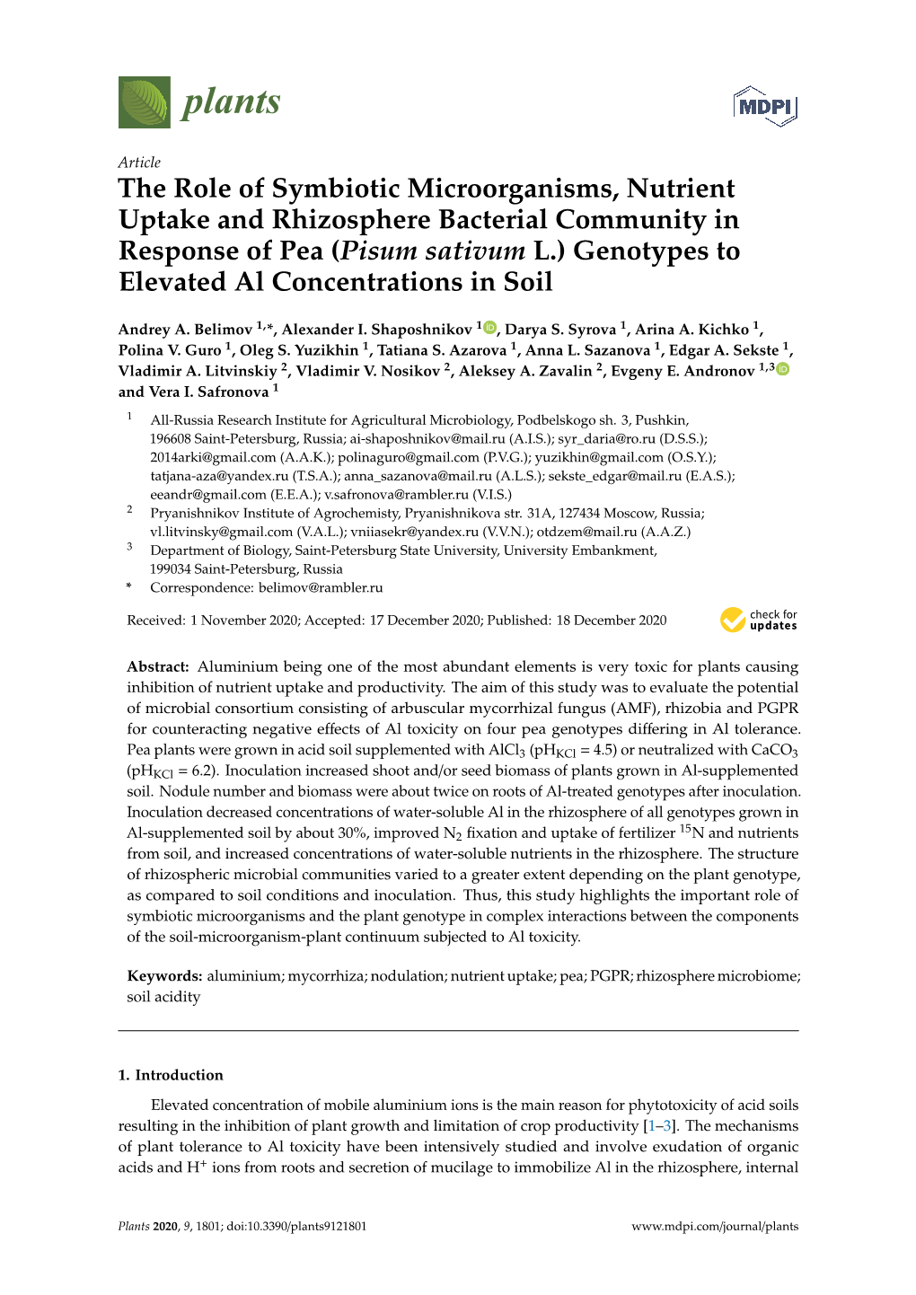 The Role of Symbiotic Microorganisms, Nutrient Uptake and Rhizosphere