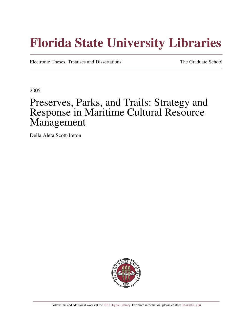 Strategy and Response in Maritime Cultural Resource Management Della Aleta Scott-Ireton