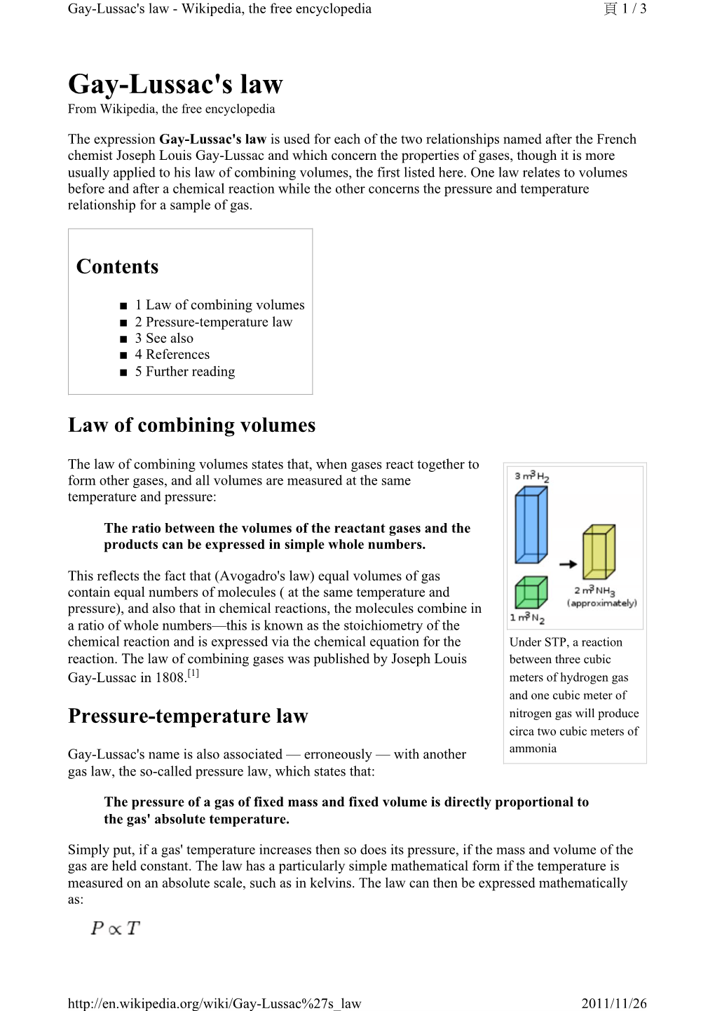 Gay-Lussac's Law - Wikipedia, the Free Encyclopedia 頁 1 / 3