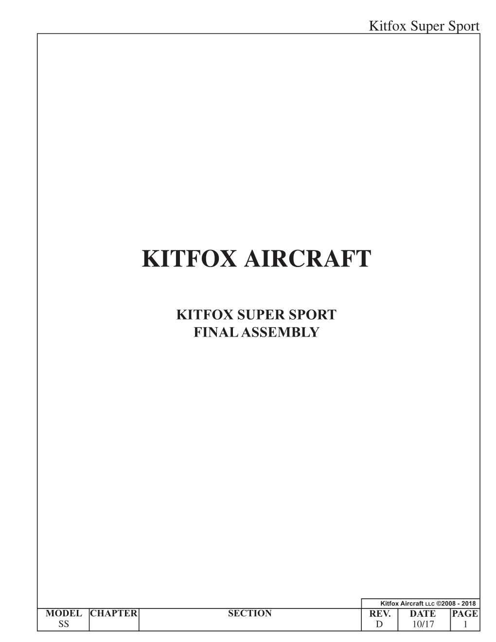 Kitfox Aircraft