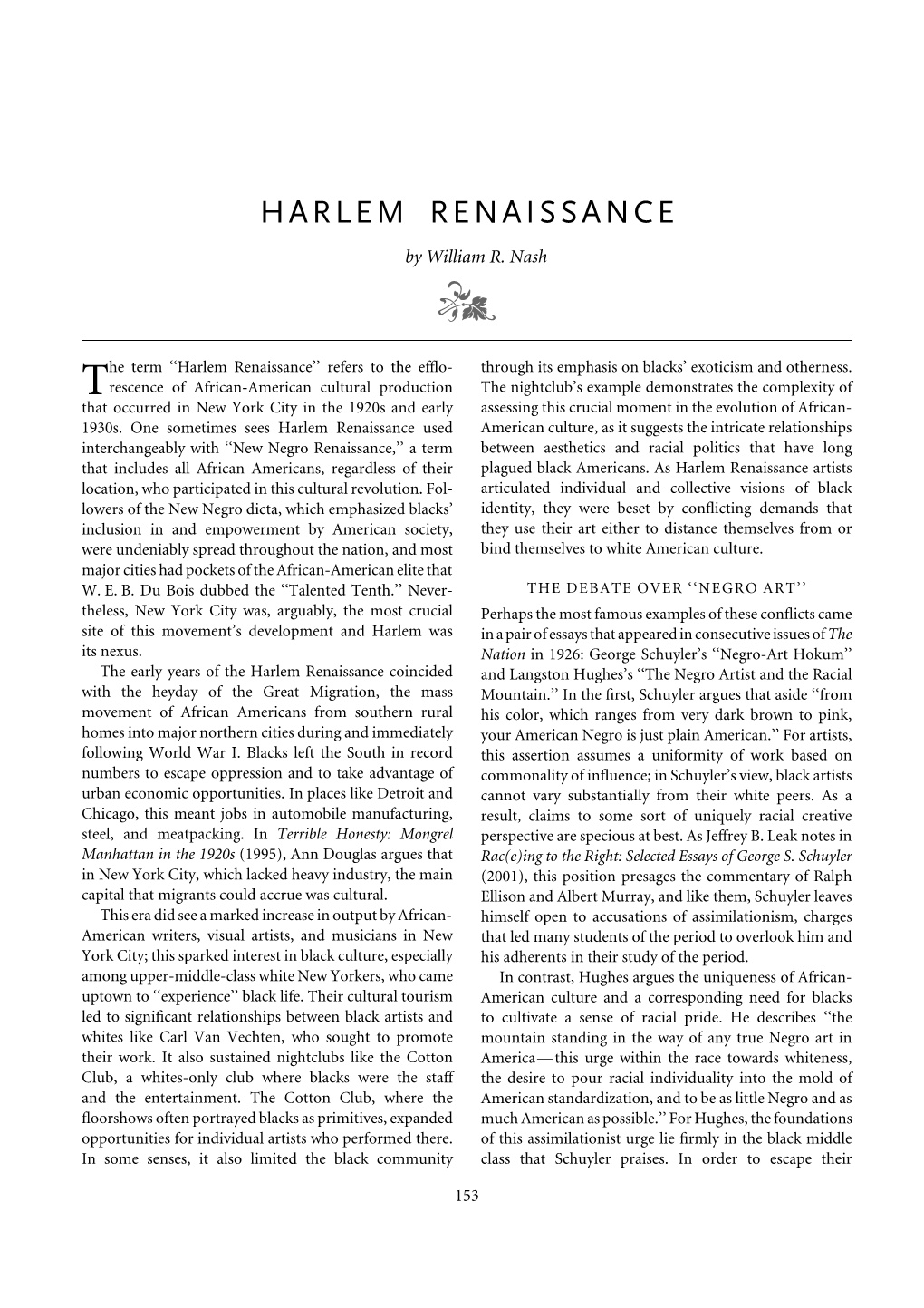 The Term ''Harlem Renaissance'