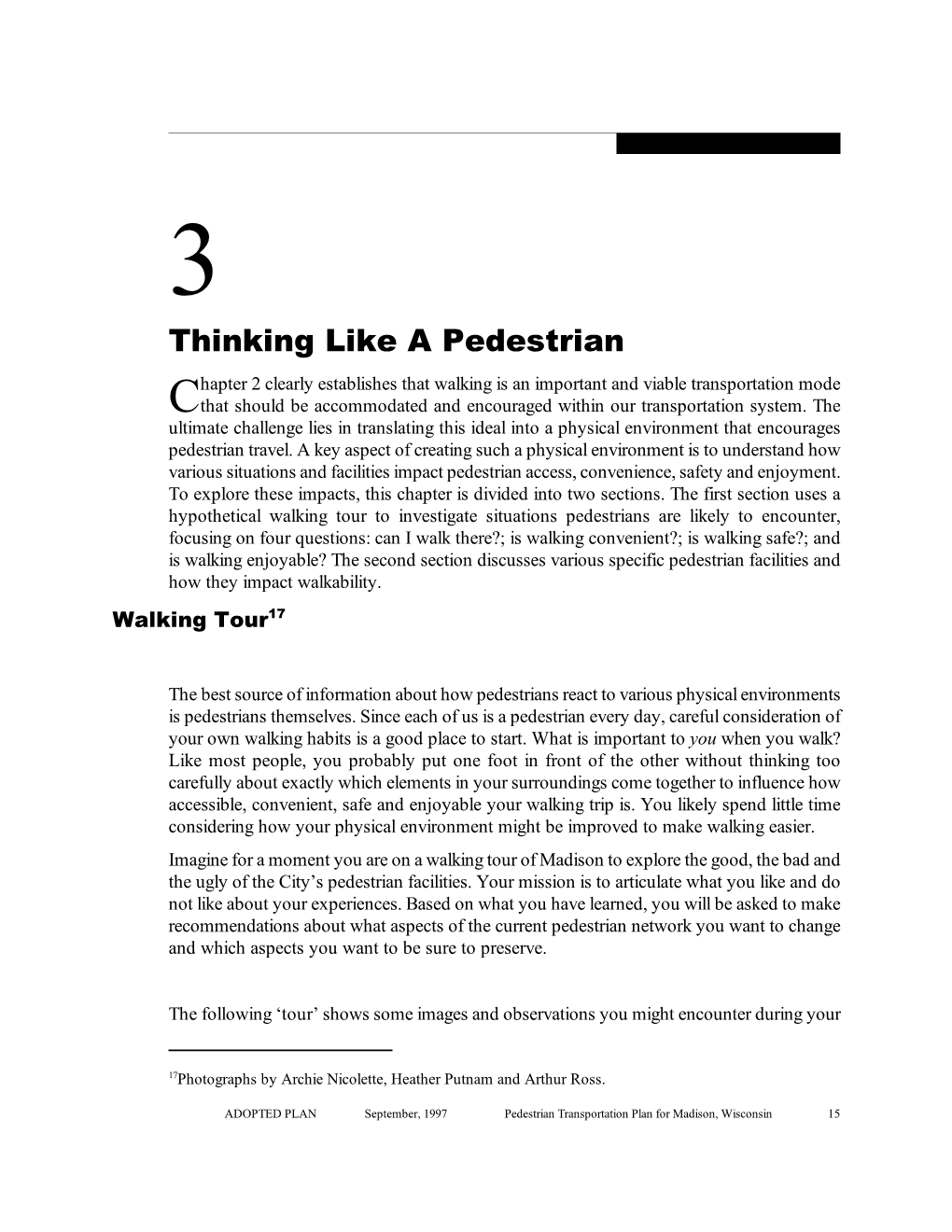 Thinking Like a Pedestrian