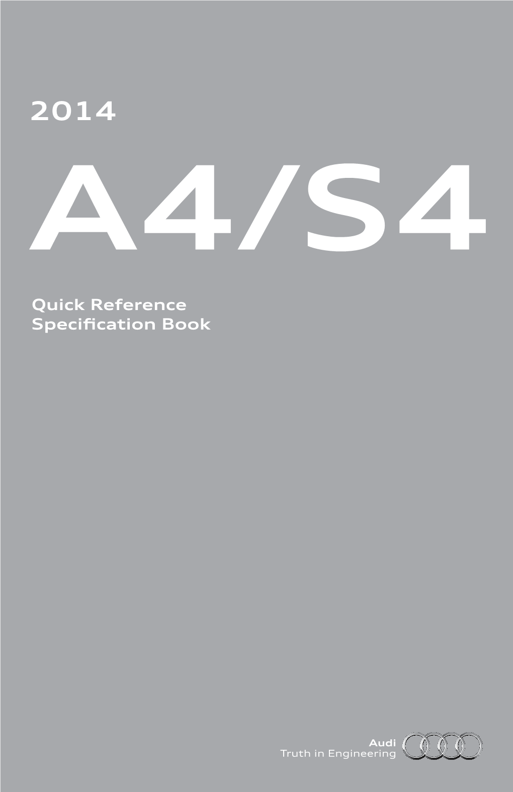 Quick Reference Specification Book