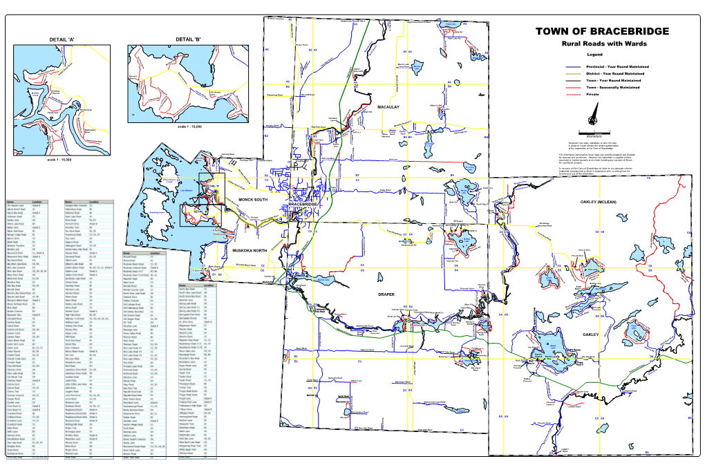 Rural Roads with Ward Boundaries