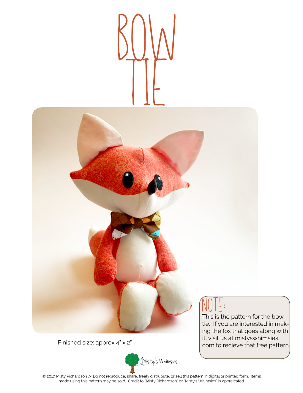 Misty's Whimsies Stuffed Animal Patterns