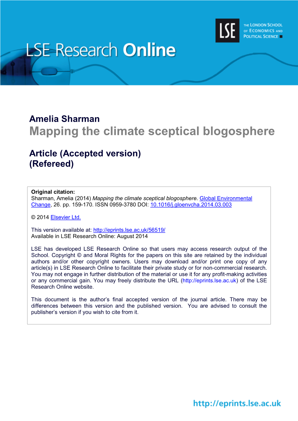 Mapping the Climate Sceptical Blogosphere