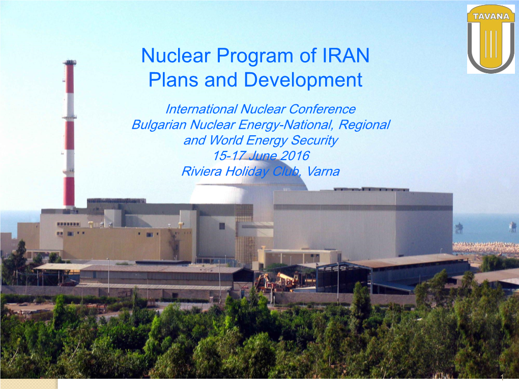 Nuclear Program of IRAN Plans and Development